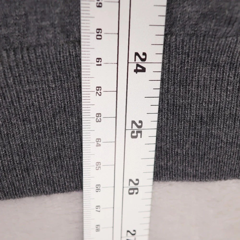 Banana Republic Extra Fine Merino Wool Crewneck Sweater Mens XL Gray Knit